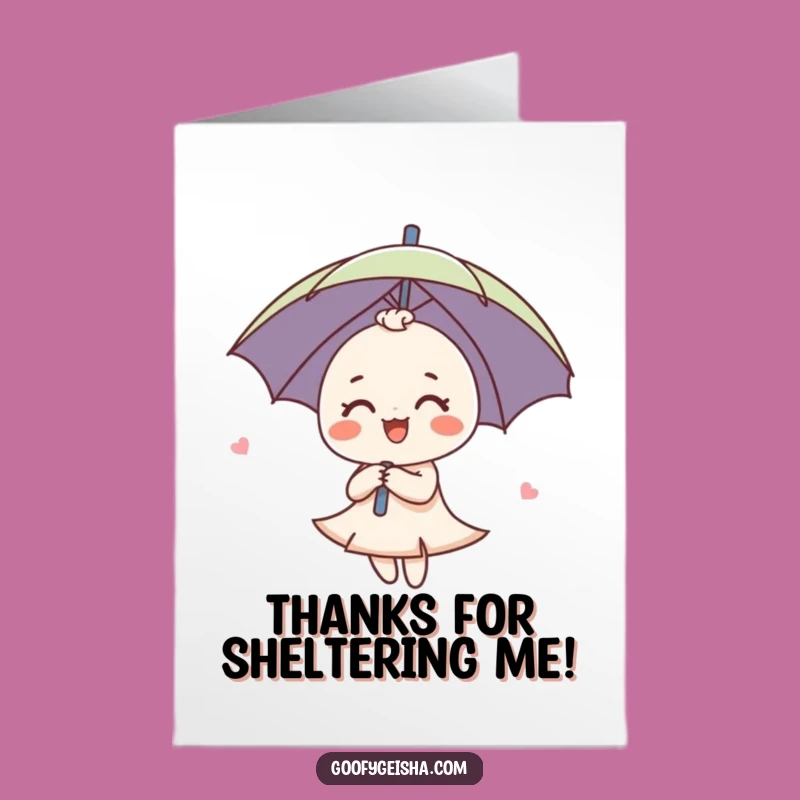 Free Printable Thank You Card: Umbrella Joy, Grateful Downloadable Gift!