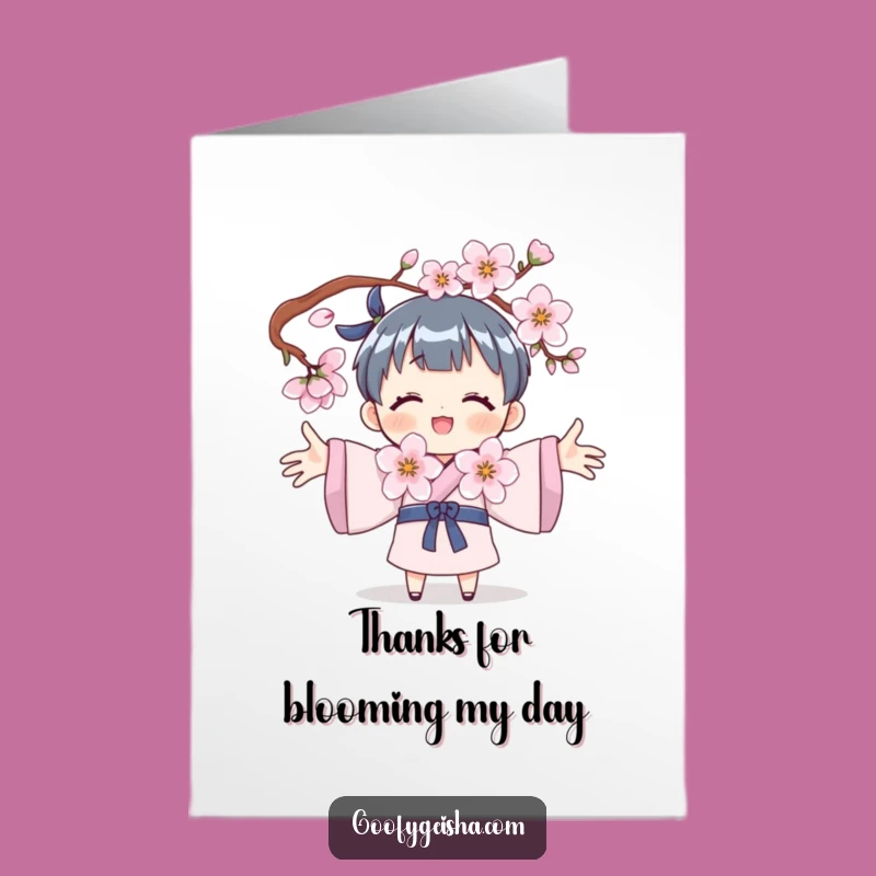 Free Printable Thank You Card: Blossom Embrace for Your Kindness Downloadable Gift