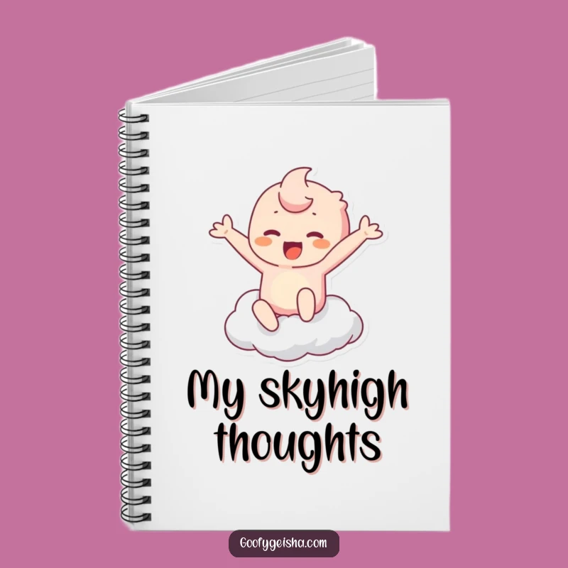 Funny Kawaii Cloud Leap Notebook: Hilarious Journal for Happy Thoughts