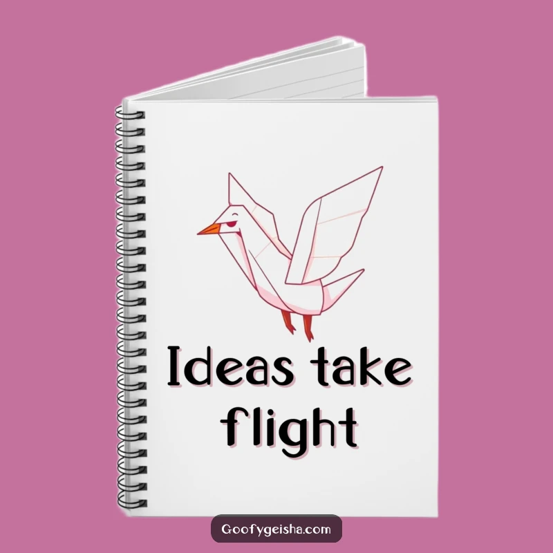 Funny Origami Crane Notebook: Capture Thoughts with Joyful Ease