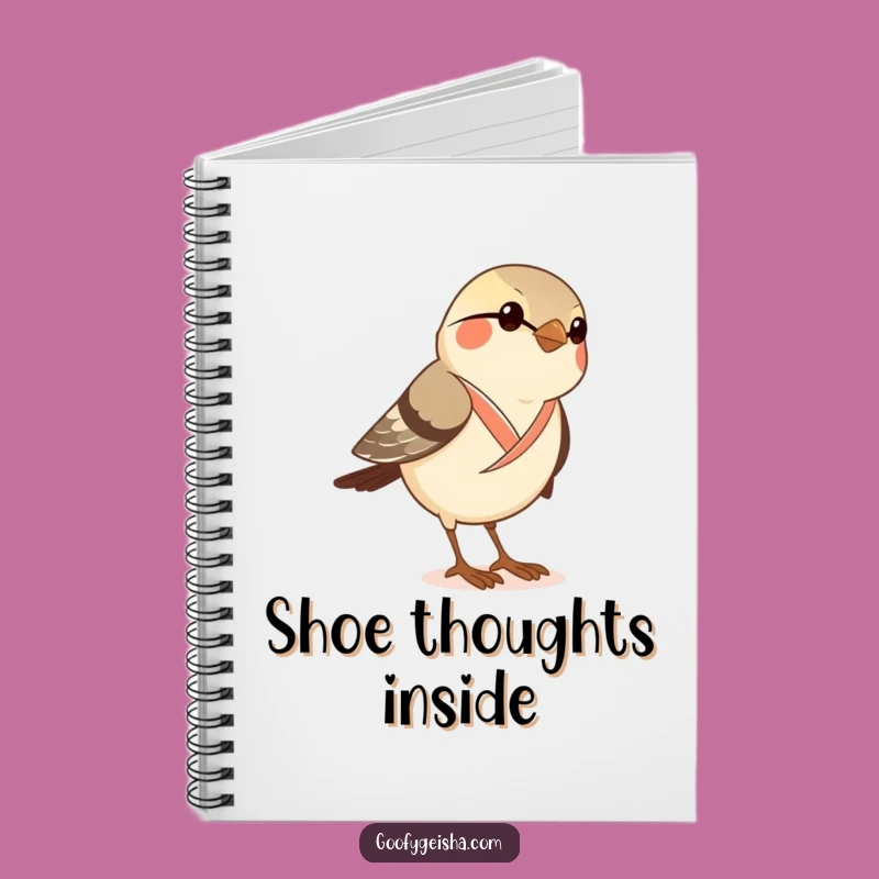 Funny Sparrow Kimono Notebook - Curious Geta Sandal Journal Gift