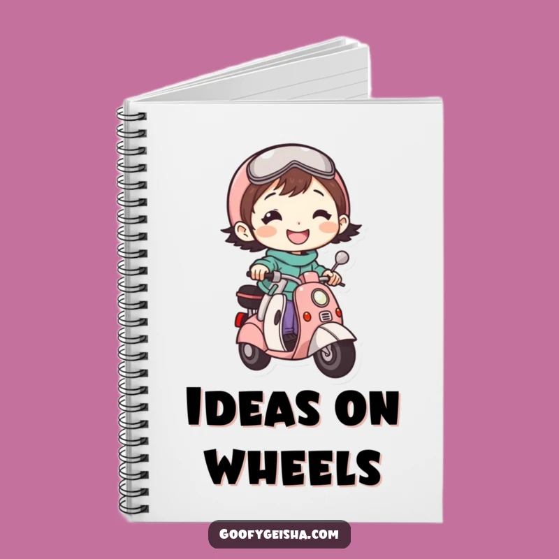 Funny Scooter Rider Notebook: Grin Character Journal, Perfect Funny Gift for Ideas