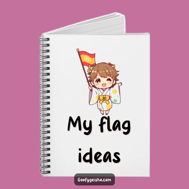 Funny Kimono Flag Waving Notebook - Exciting Journal for Celebrations