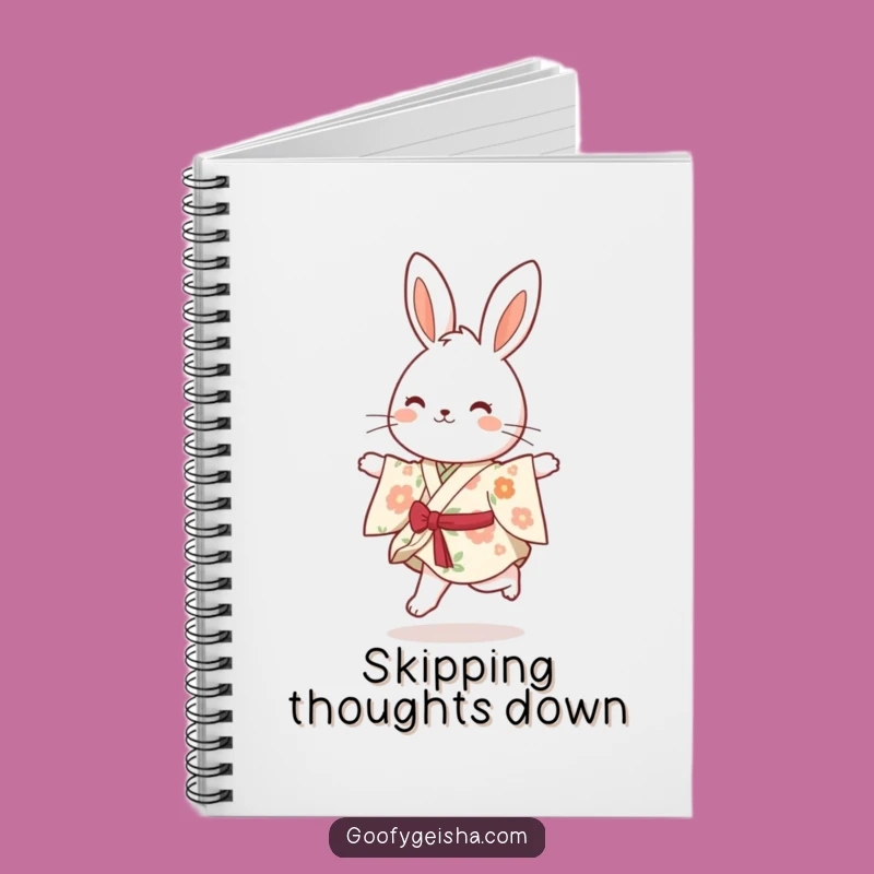 Funny Bunny Kimono Notebook: Jot Down Happy Thoughts, Perfect Humorous Gift