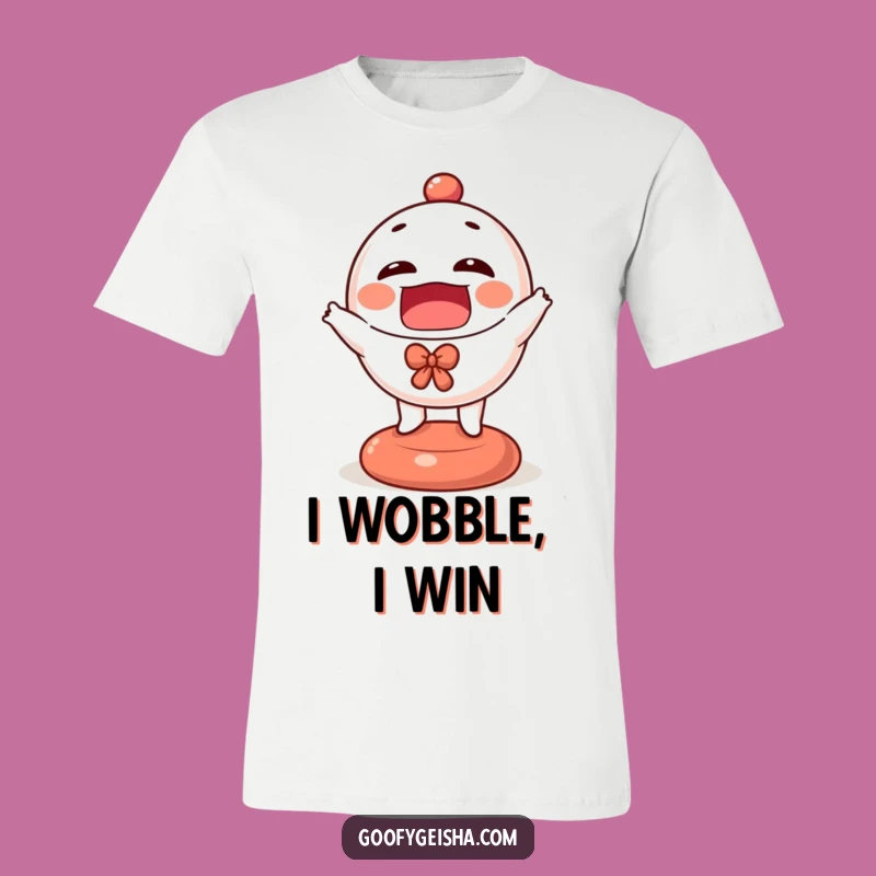 Funny Bouncing Daruma Doll T-Shirt: Cute Character Tee, Ideal Funny Gift for Joyful Personalities