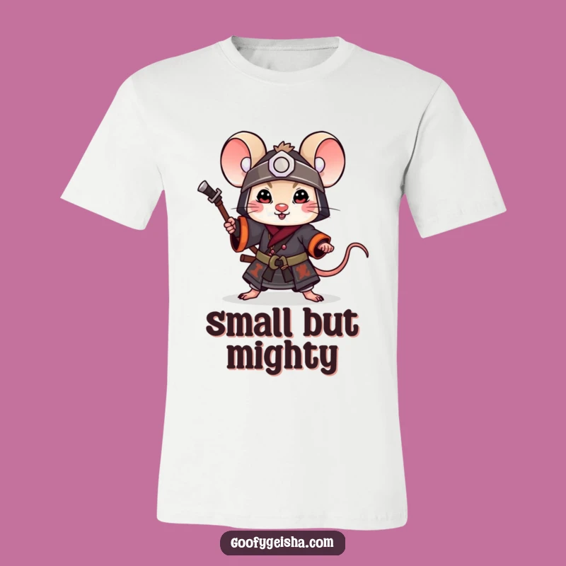 Funny Mouse Samurai T-Shirt: Playful Warrior Tee, Ideal Funny Gift