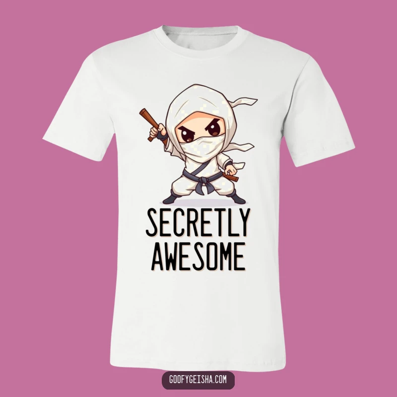 Funny Ninja T-Shirt: Chibi Pose Action - Hilarious Gift for Martial Arts Lovers
