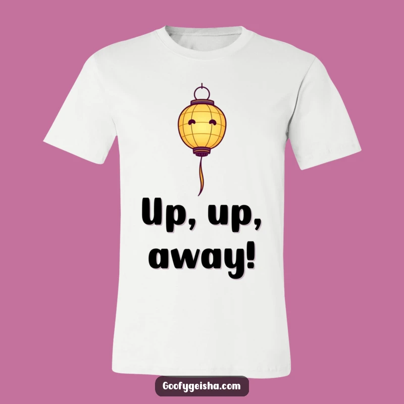 Funny Paper Lantern T-Shirt: Joyful Ascent, Trailing Streamers Tee - Great Gift!