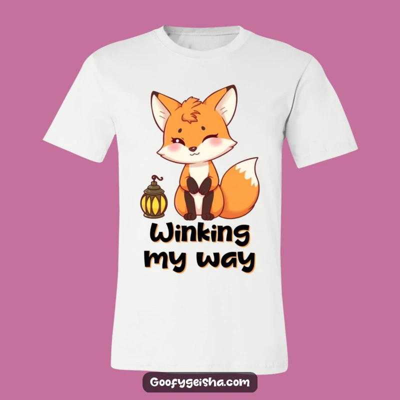Funny Fox Lantern T-Shirt: Carry Your Own Light and Laughs!