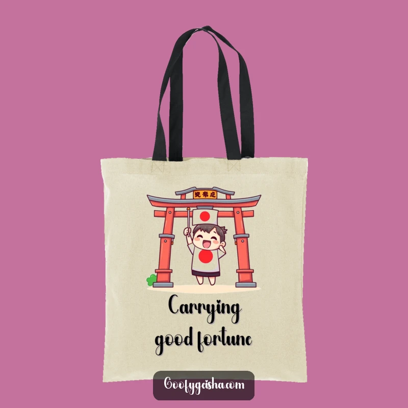 Funny Torii Gate Flag Tote Bag - Carry Your Culture with Style