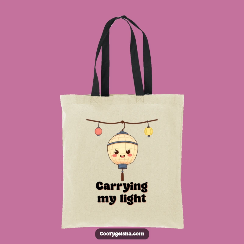 Funny Bobbing Lantern Tote Bag: Cute Character, Perfect Cheerful Gift!