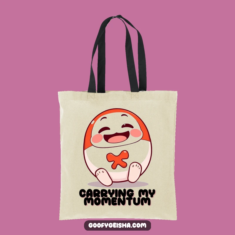 Funny Daruma Doll Tote Bag: Carry Your Goals with Cheer