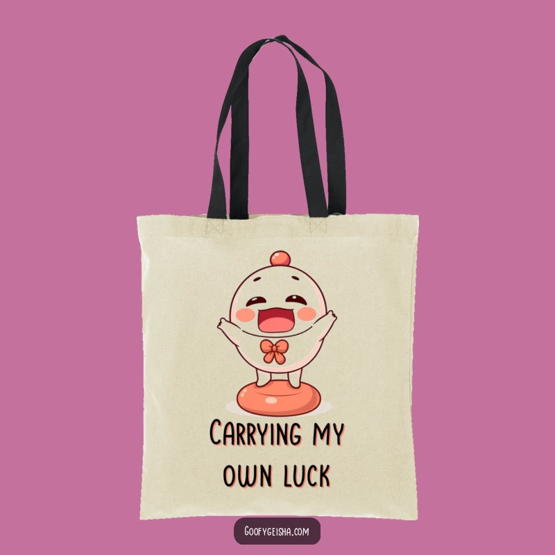 Funny Daruma Doll Tote Bag: Stylish Bouncer Character, Perfect Eco-Friendly Funny Gift