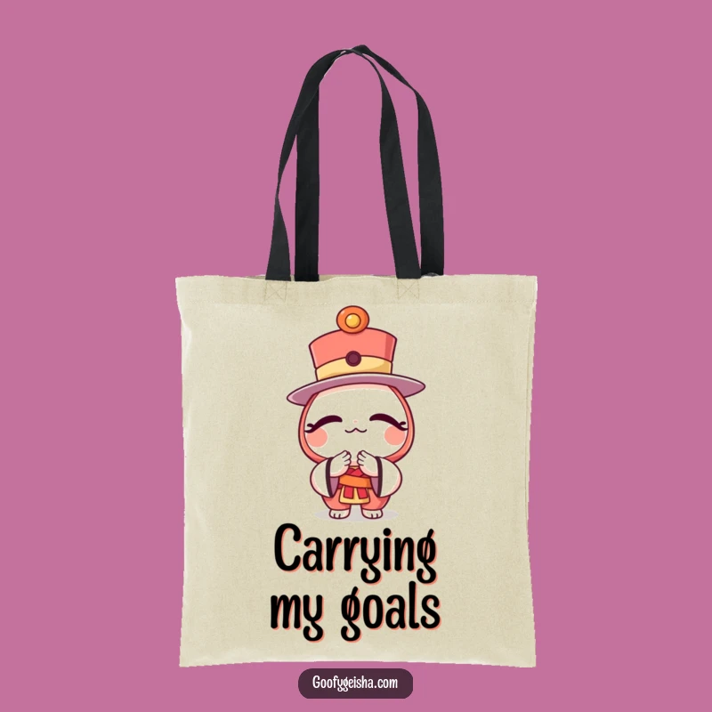Funny Daruma Hat Tote Bag Bowing Character Accessory Gift