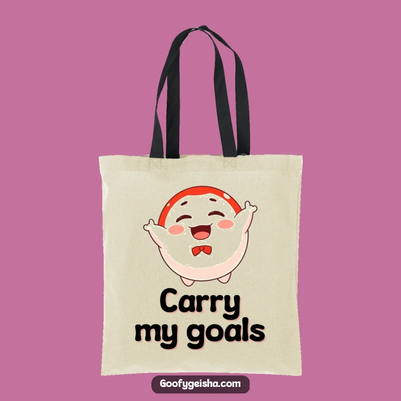 Funny Daruma Tote Bag - Floating Spinning Doll Shopping Bag