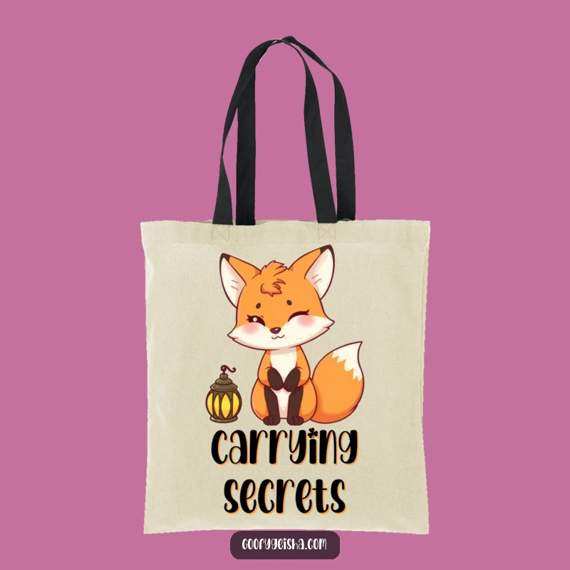 Funny Fox Lantern Tote Bag: Carry Your Inner Light!