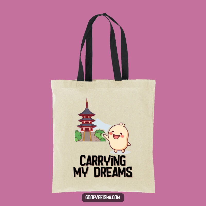 Funny Kawaii Pagoda Tote: Carry Your Laughs in Style