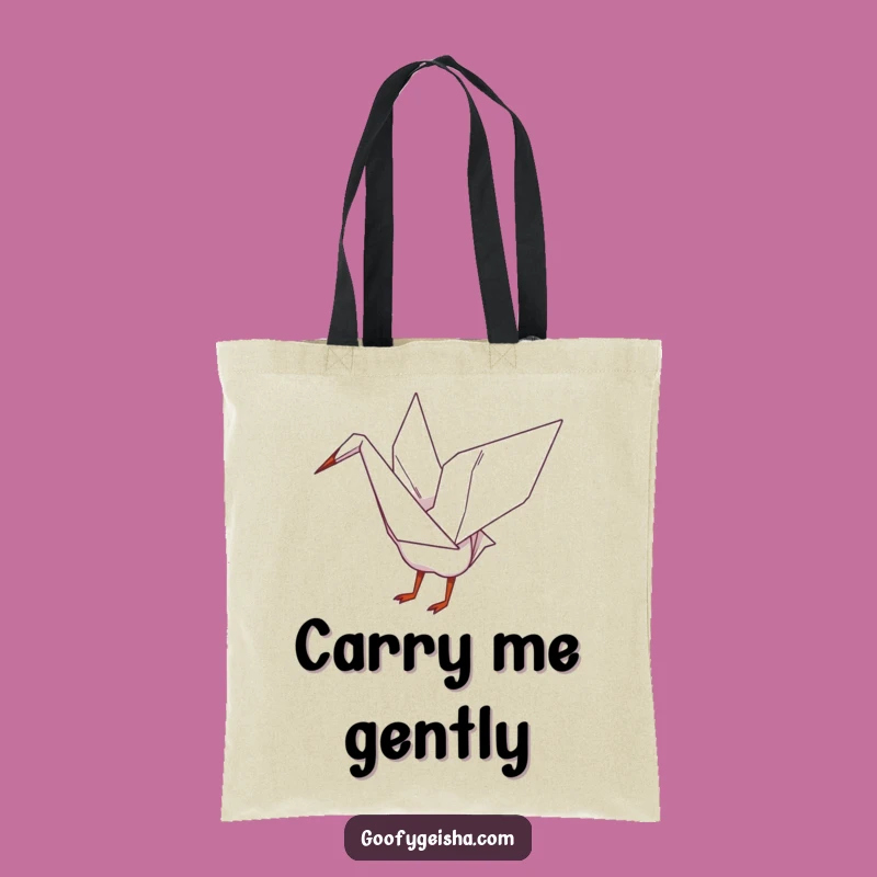 Funny Origami Crane Tote Bag - Carry Your Art with Whimsical Flair