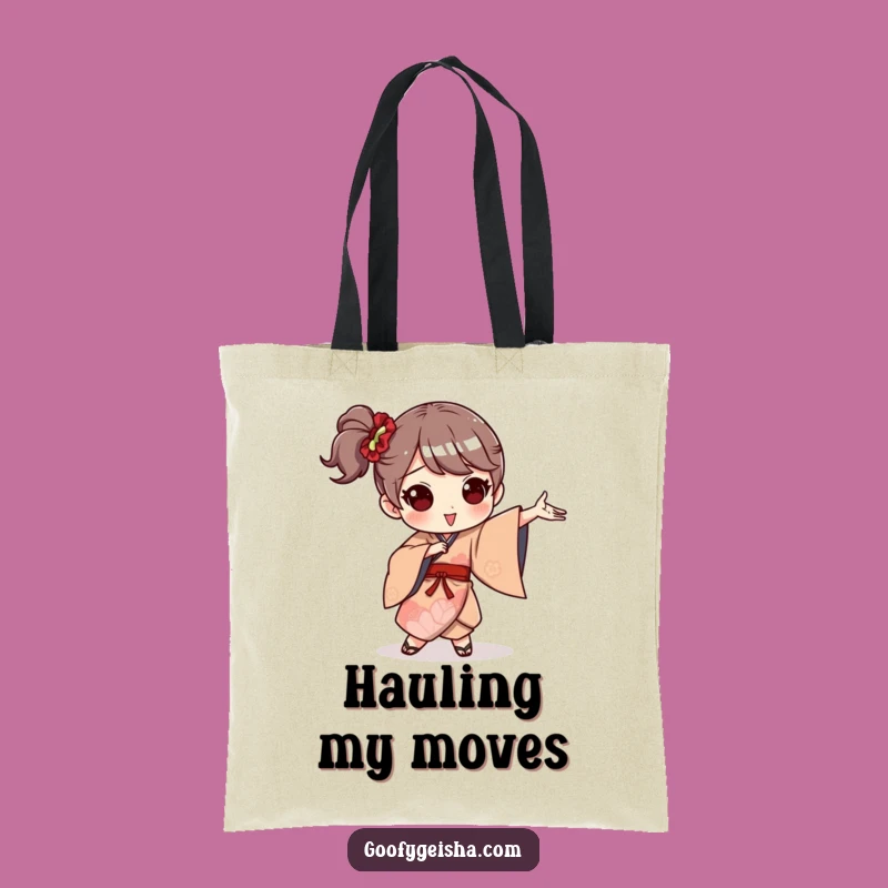 Funny Kimono Dance Tote Bag Whimsical Goofy Character Bag